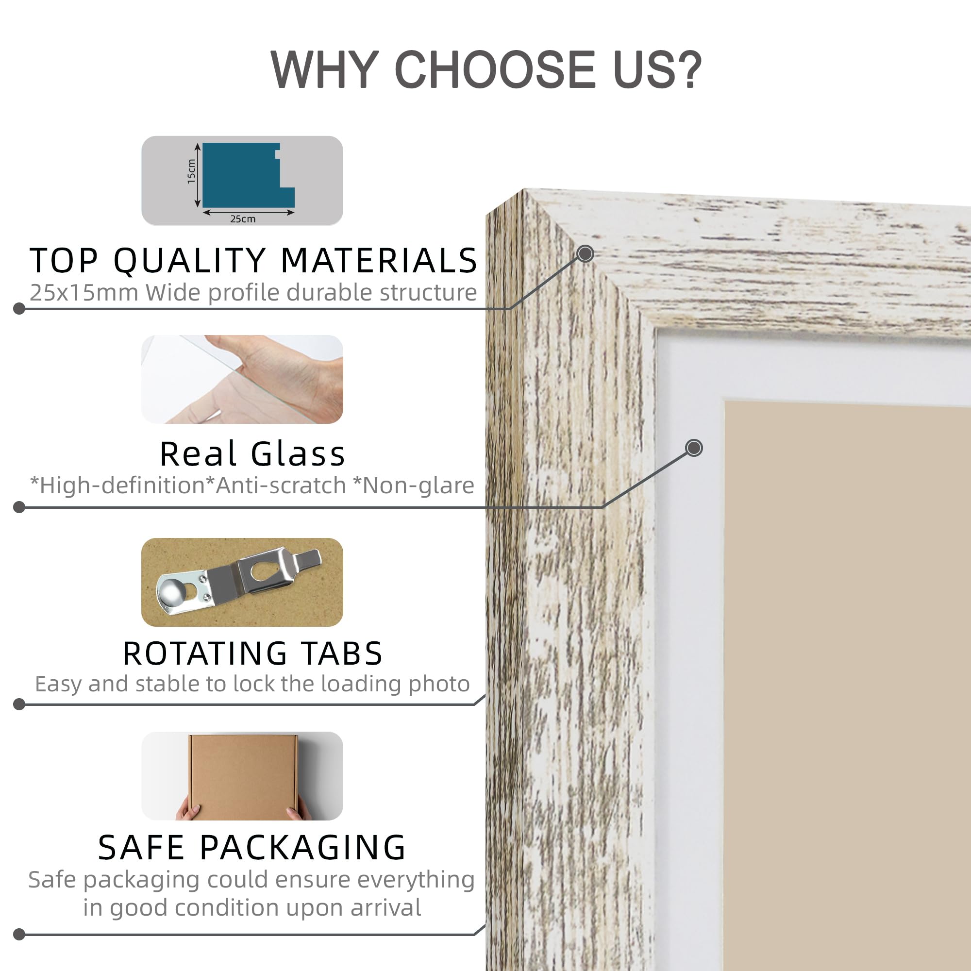 Protective packaging protects Hongkee photo frames during shipping