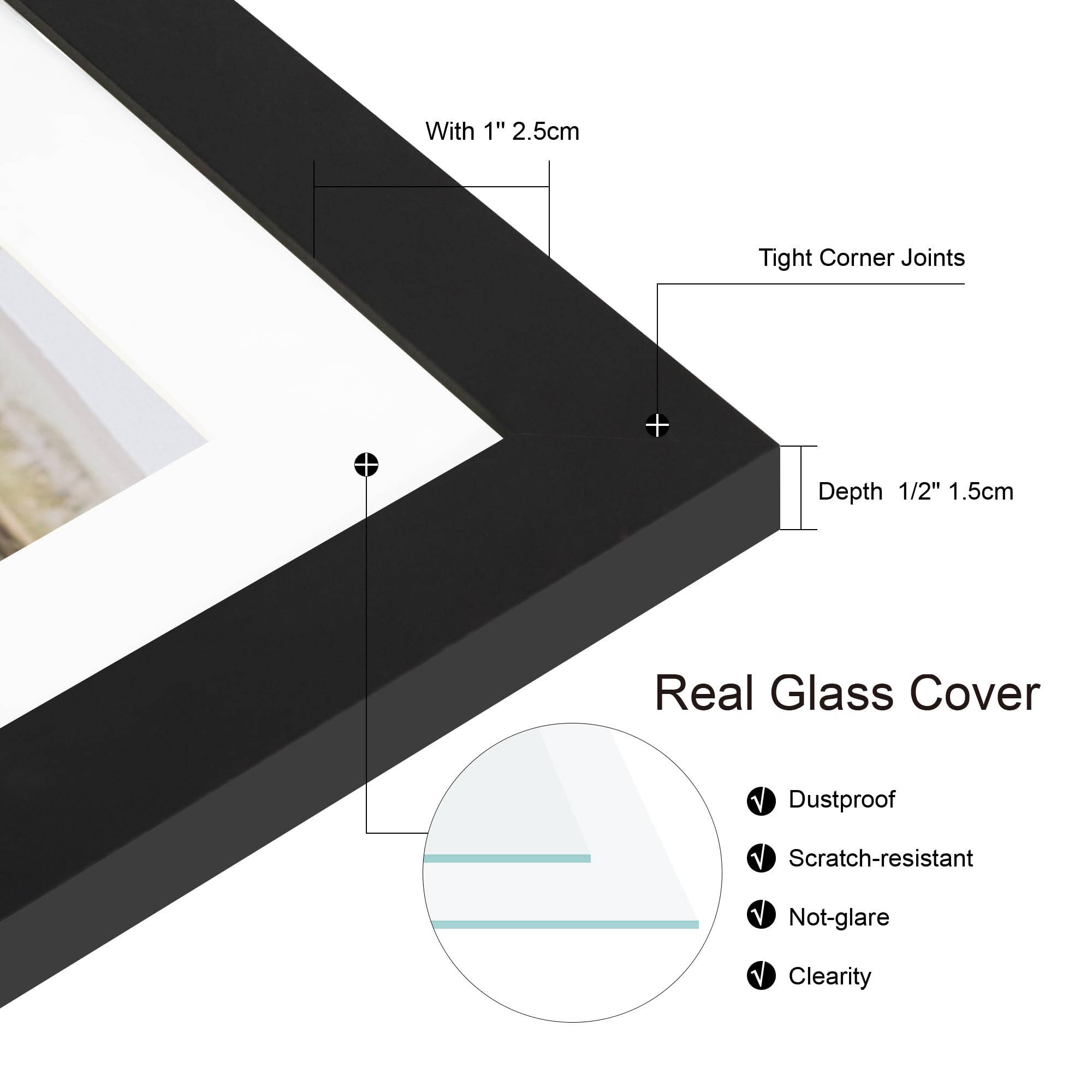 Hongkee real glass cover close-up highlighting crystal-clear viewing.