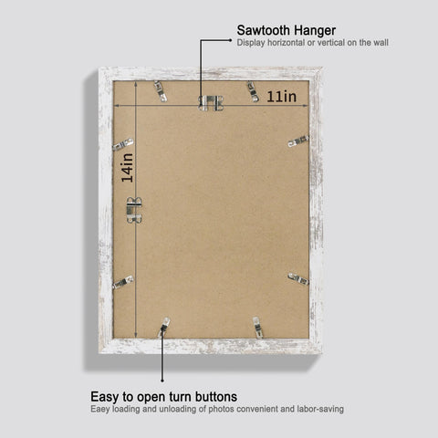 Hongkee rustic texture on the frame adds vintage charm to decor.