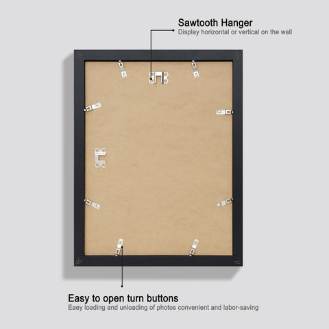 Hongkee frame offers vertical or horizontal hanging for flexible wall layout.