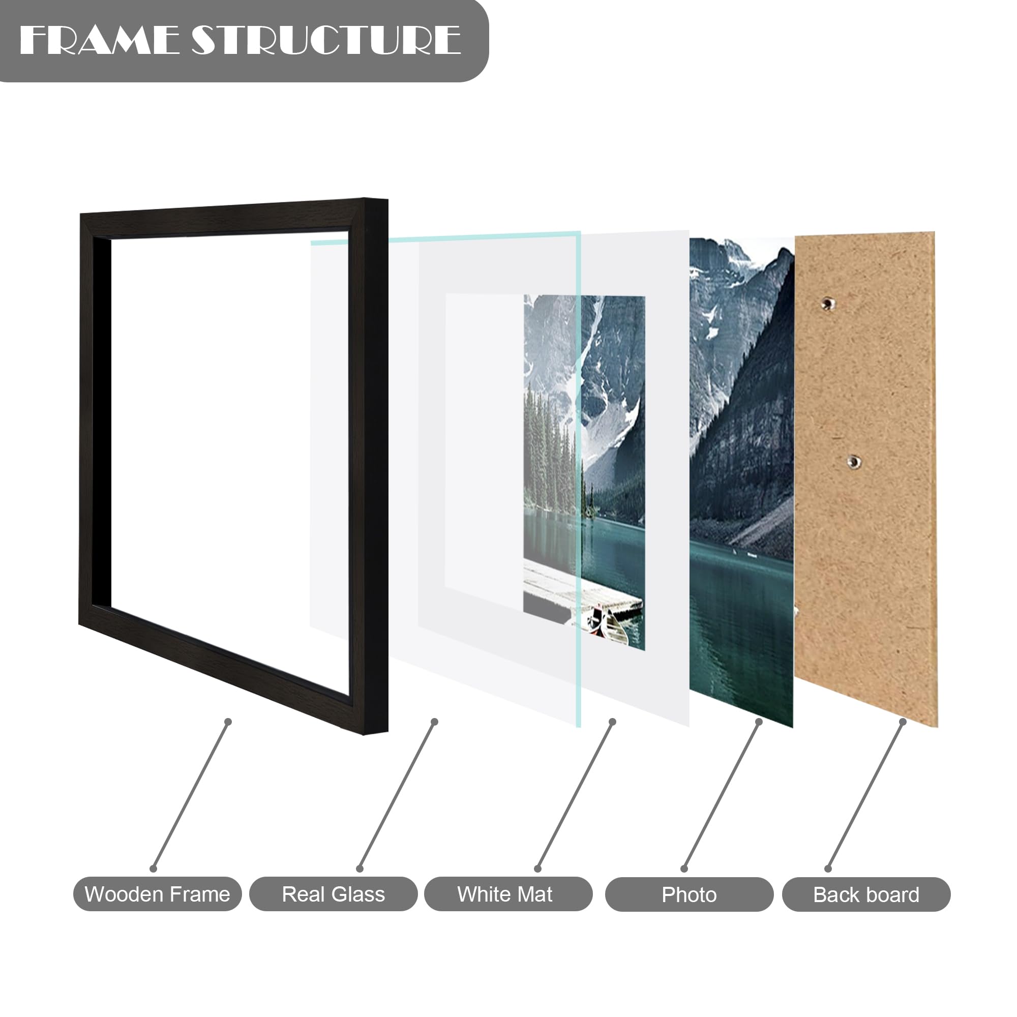 Hongkee frame can be hung vertically or horizontally for flexible wall decor.