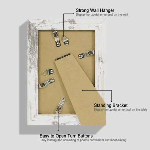Hongkee frame on wall or table with swivel tabs for easy changes