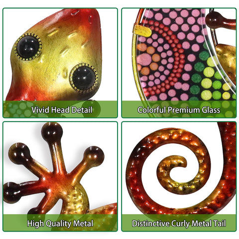 Hongland Gecko metal finish, rust-prevented design withstands outdoor use