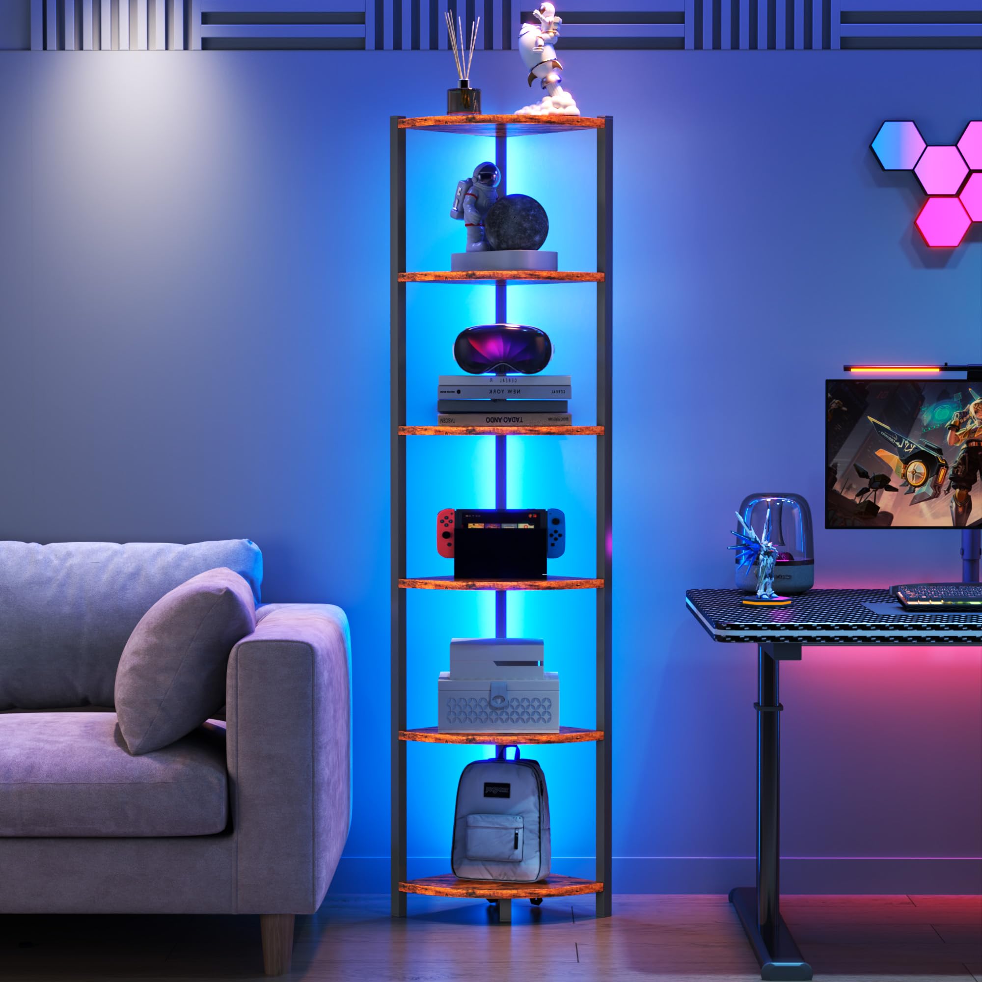 HONGOUZWL space-saving corner design frees open floor area.