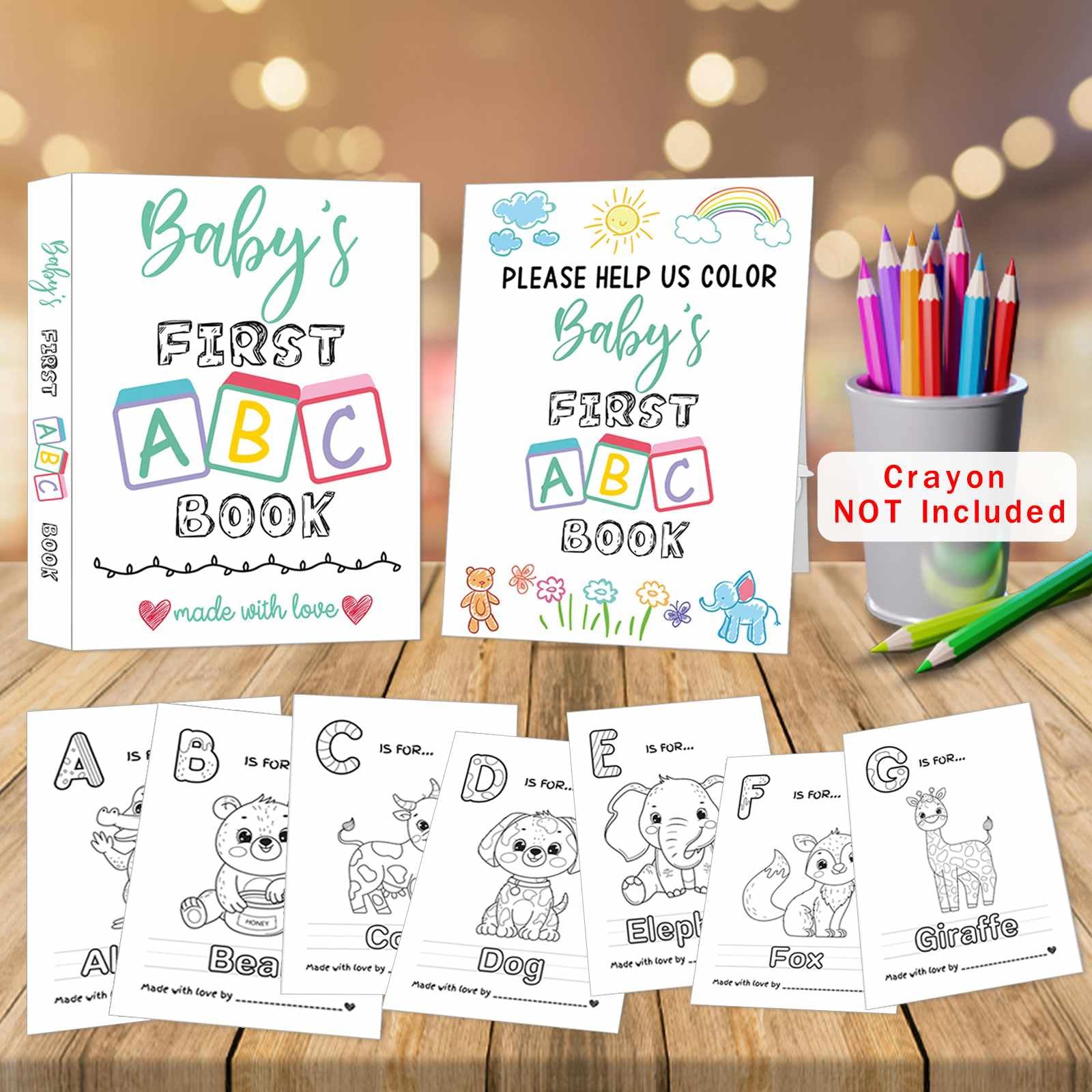 Hongpar ABC coloring pages A to Z laid out for colorful learning sessions.