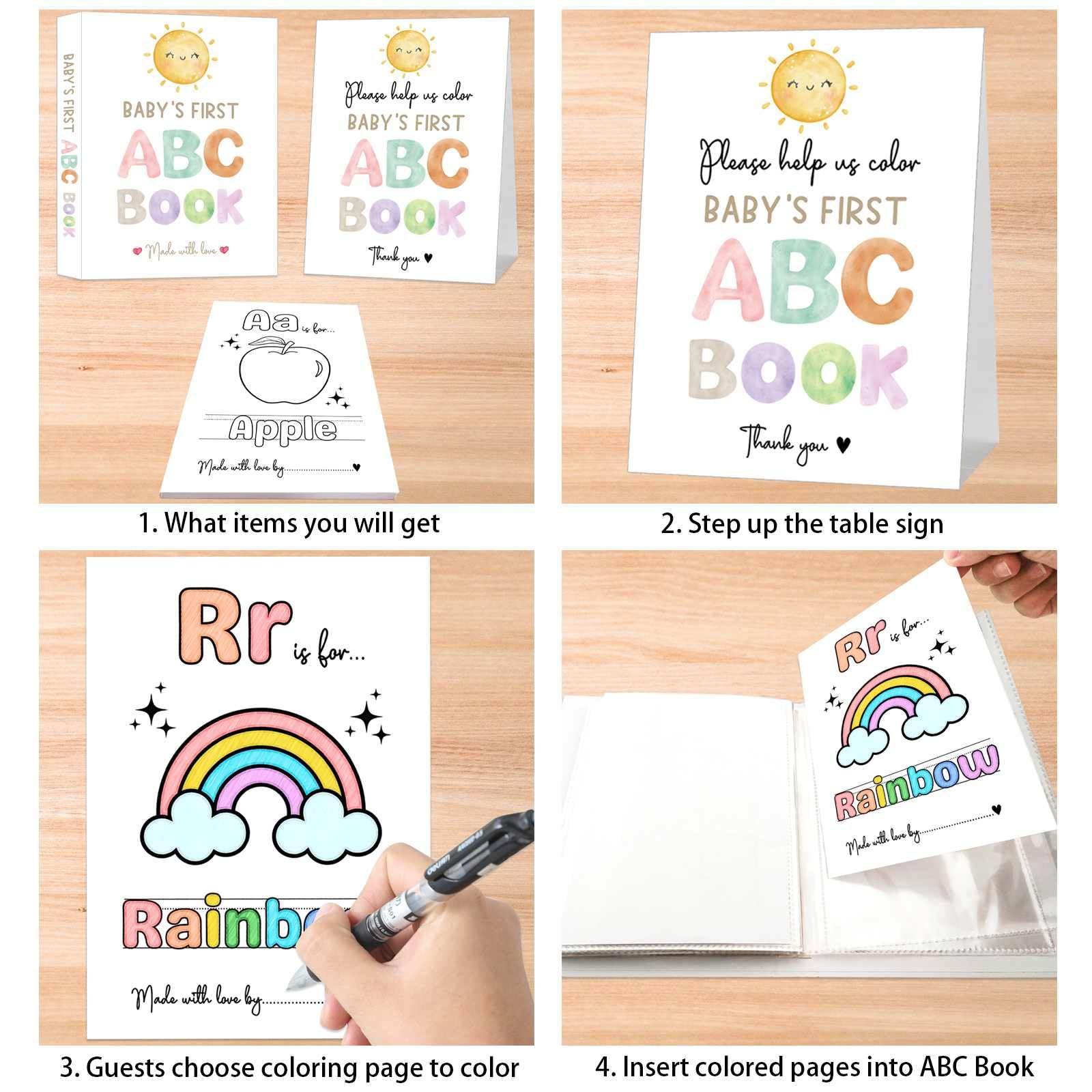 Hongpar baby shower keepsake book, cherished memento for mom-to-be.