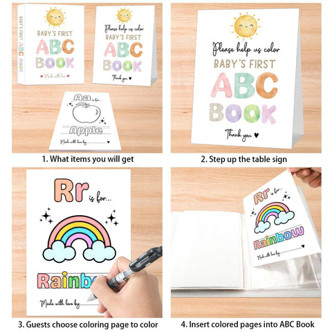 Hongpar baby shower keepsake book, cherished memento for mom-to-be.