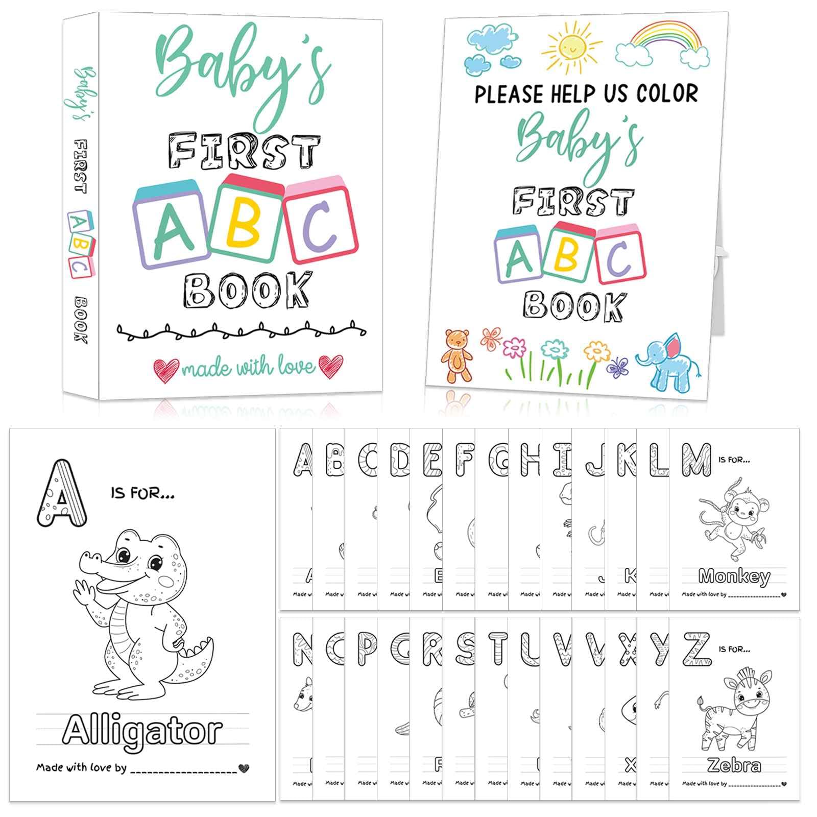 Hongpar Baby's First ABC Book cover with bright artwork, a lasting keepsake for baby showers.