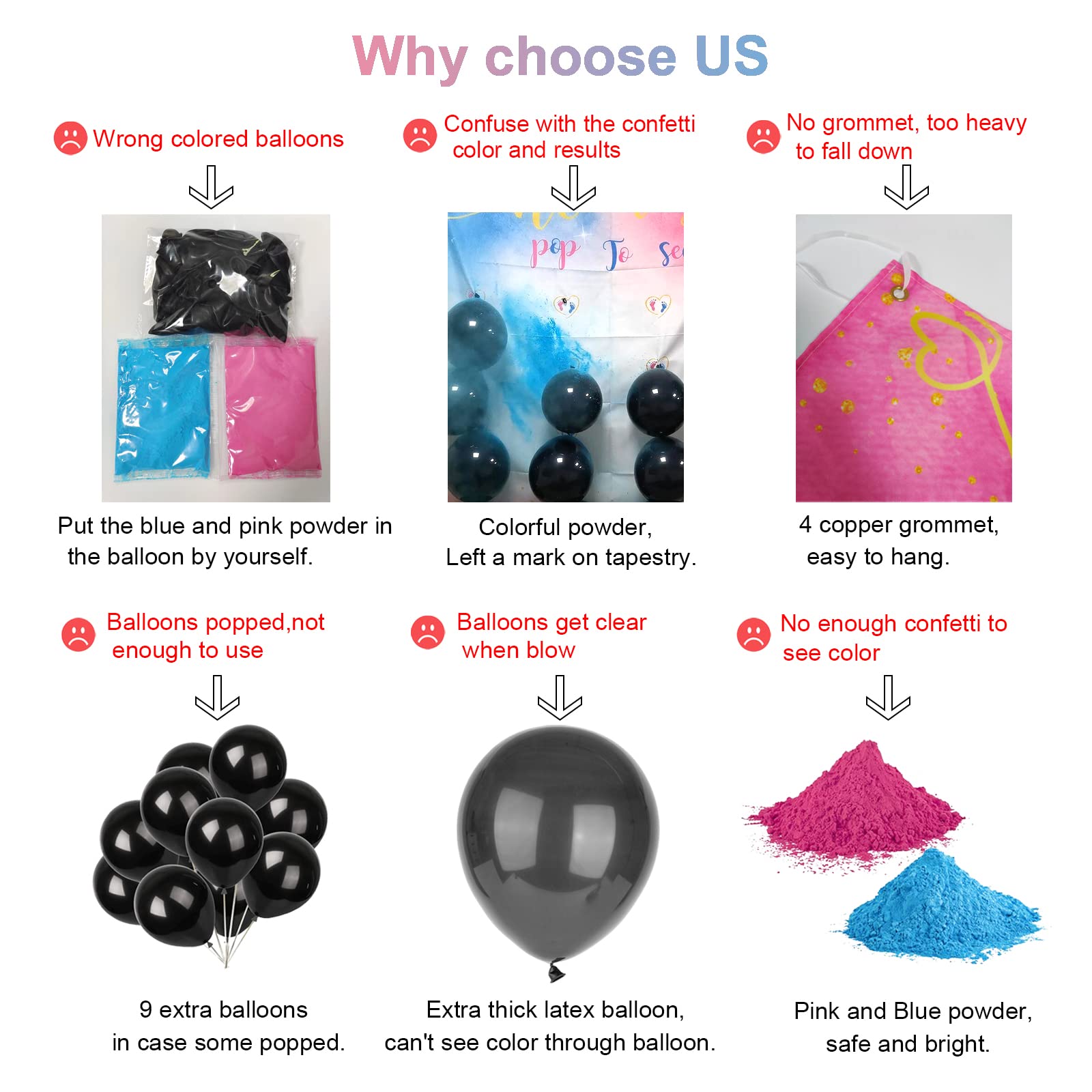 Hongpar pink powder balloons for cheerful girl reveal