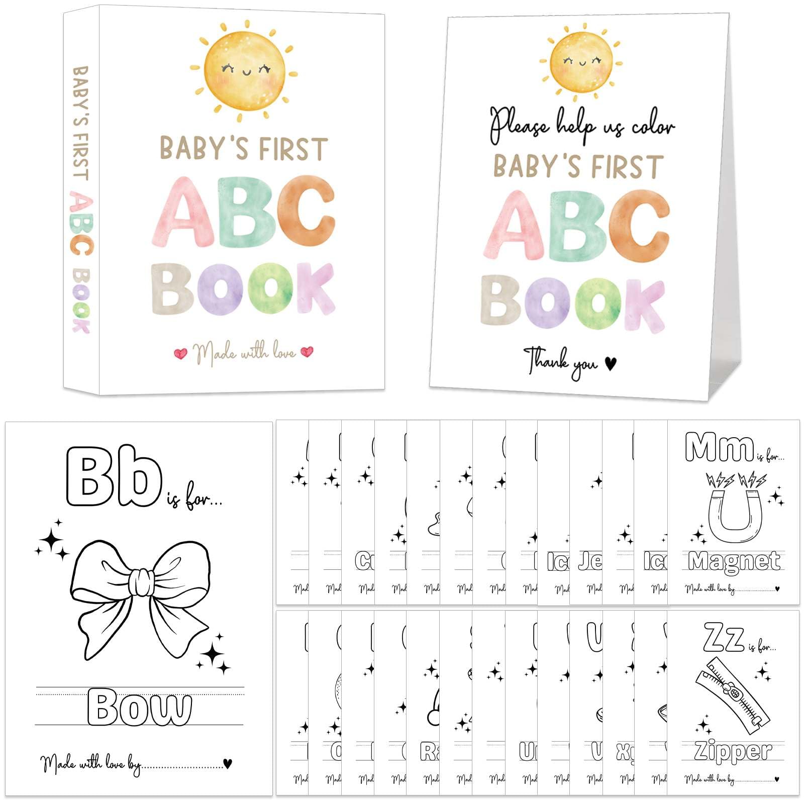 Hongpar Sunshine ABC baby shower book cover, ideal keepsake design.
