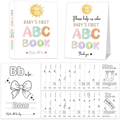 Hongpar Sunshine ABC baby shower book cover, ideal keepsake design.