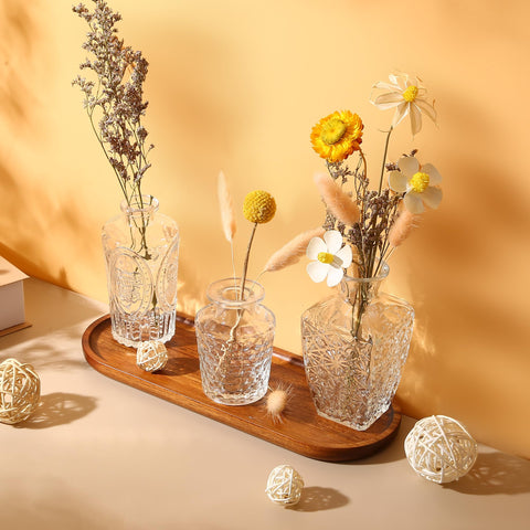 Hongqu US vintage etched-pattern vases add timeless charm to DIY centerpieces.