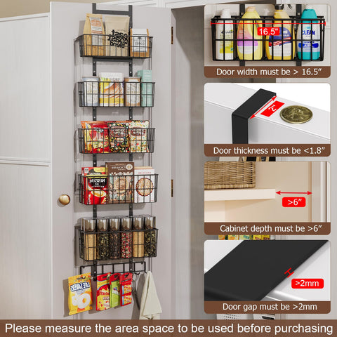 Hongtamoya adjustable spacing baskets fitting tall items in kitchen or laundry