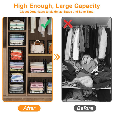 Hongtamoya drawer baskets stackable design for vertical wardrobe space.