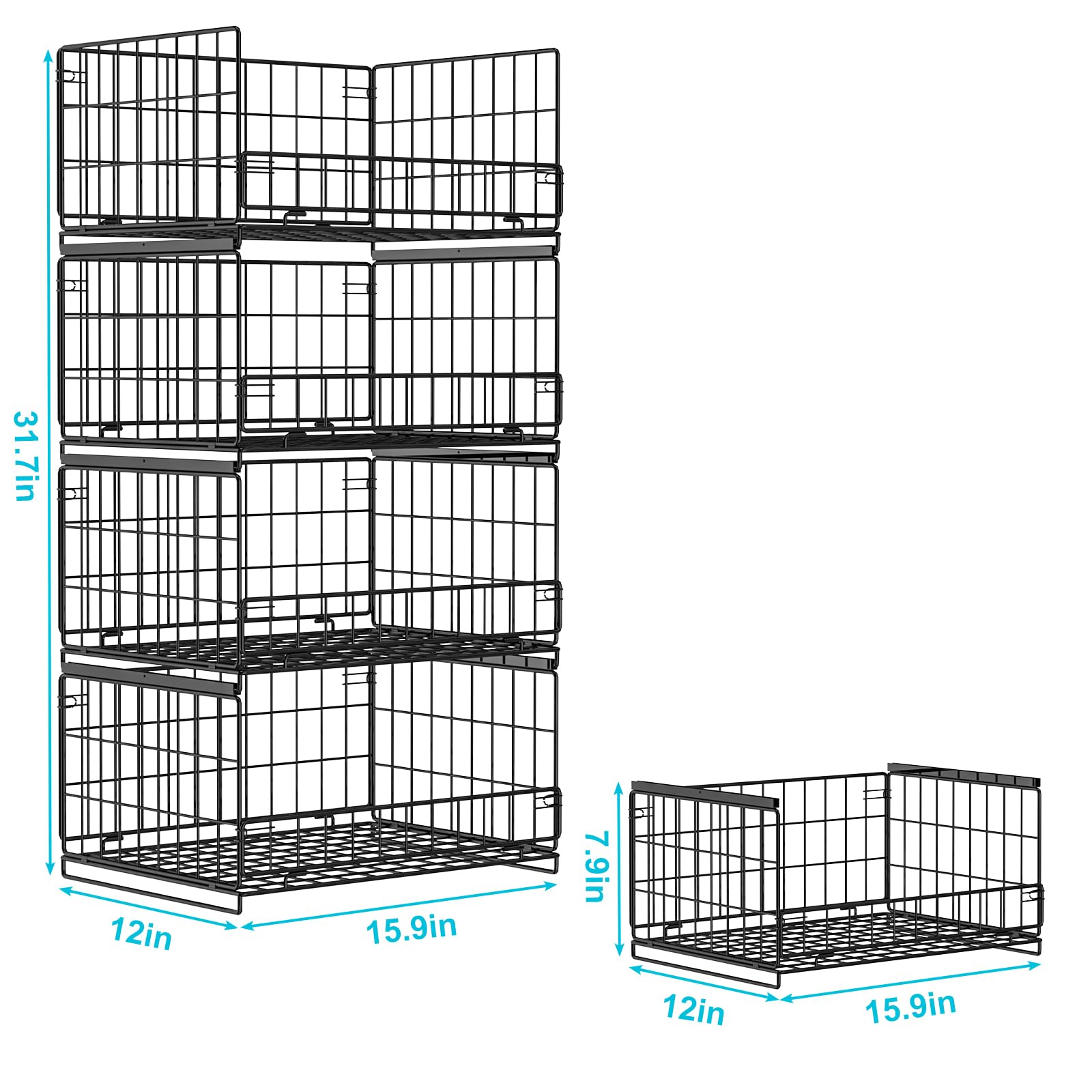 Hongtamoya drawer shelf storage container keeps items visible and reachable in small spaces.