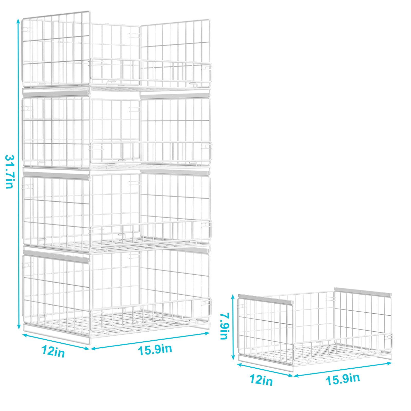 Hongtamoya drawer storage shelf assembly