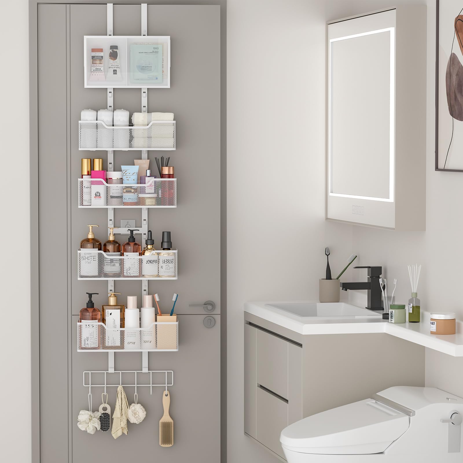 Hongtamoya durable over-door rack supports heavy loads for safer storage.