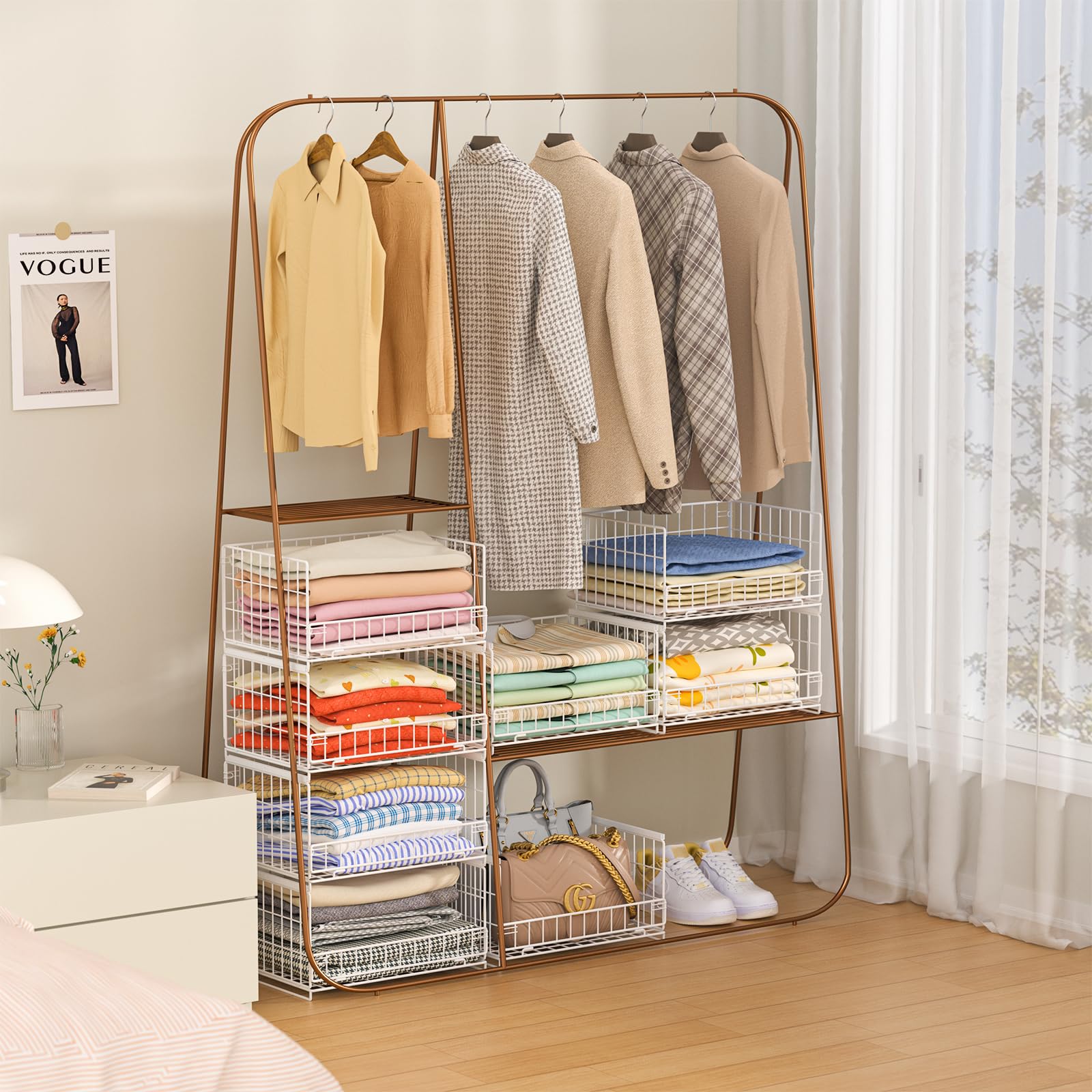 Hongtamoya easy-clean damp cloth care option keeps baskets looking fresh