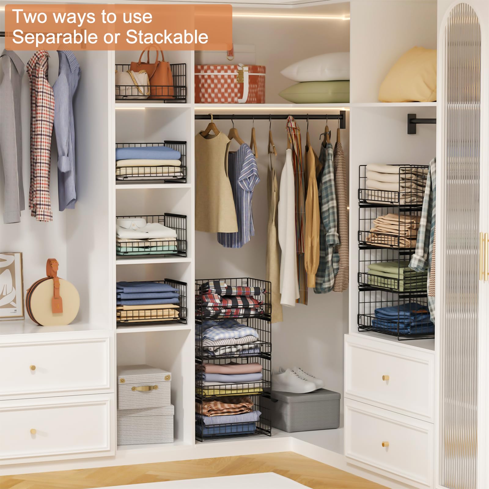 Hongtamoya foldable shelves for simple cleaning and space-saving storage.