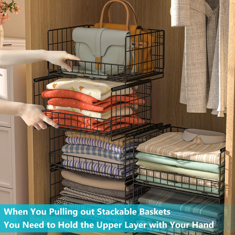 Hongtamoya slide rails design prevents tipping while easy to pull out baskets.