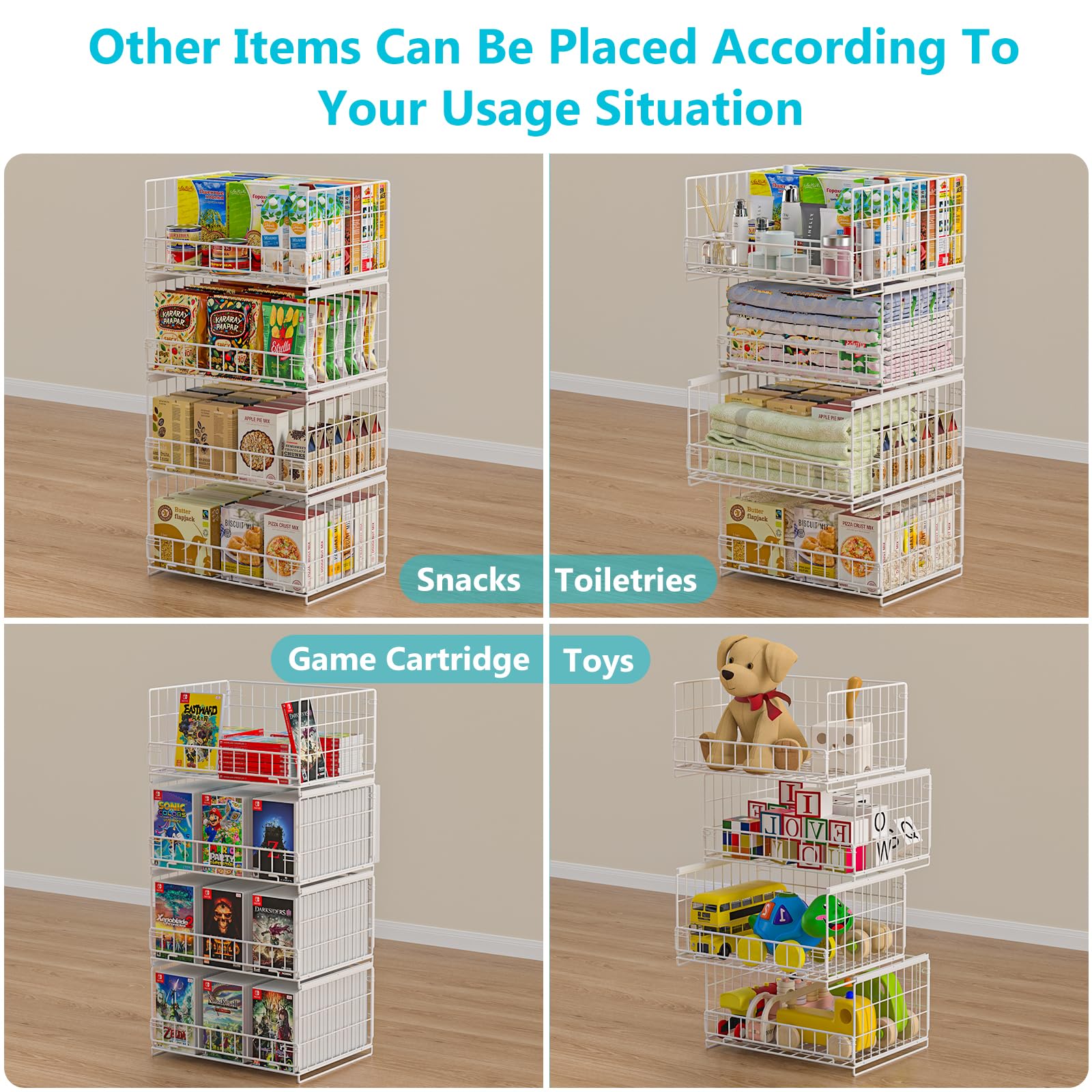 Hongtamoya stackable bins for office storage maximize vertical space and efficiency