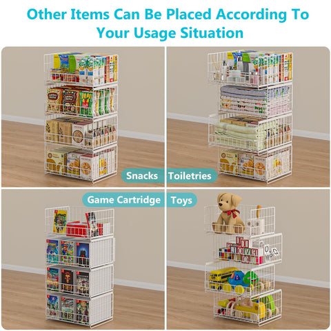 Hongtamoya stackable bins for office storage maximize vertical space and efficiency