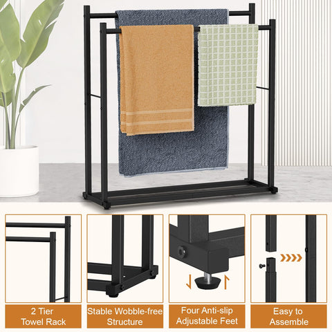 Honiter sturdy metal frame with black finish resists rust and wear.