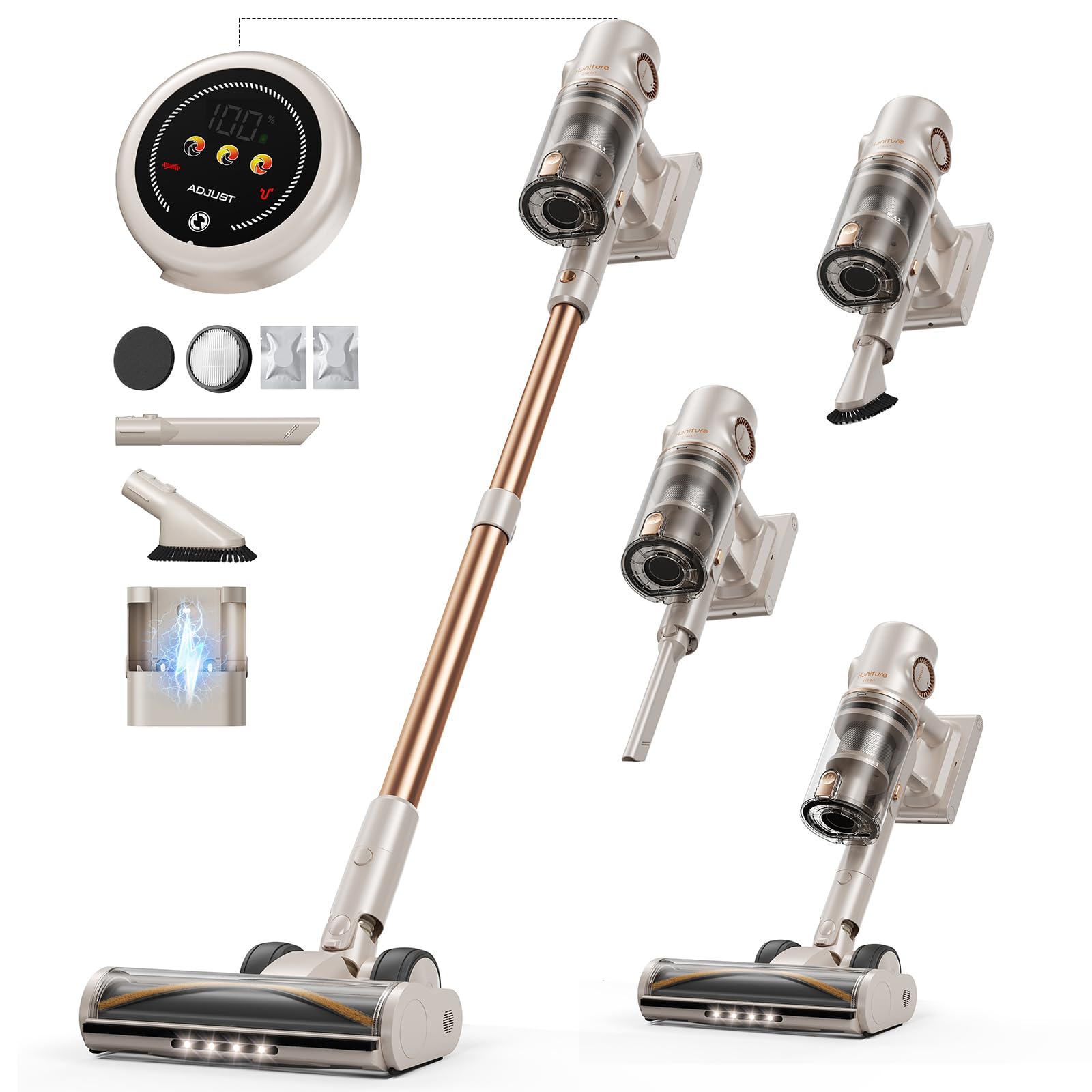 Honiture Clean P7 Pro transforms into a handheld vacuum for furniture and cars.