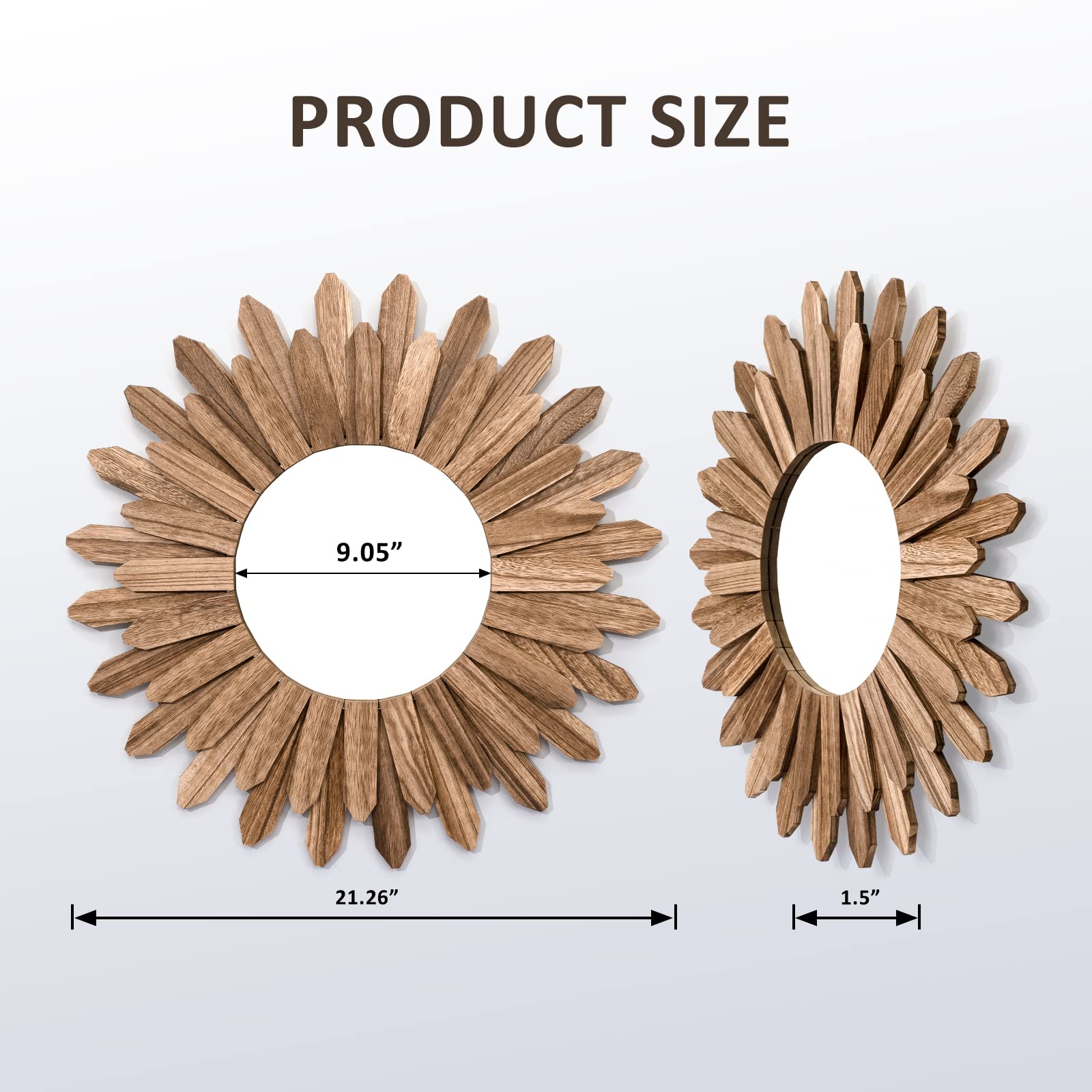 Honiway mirror ideal for bedrooms and living rooms as a stylish focal accent.