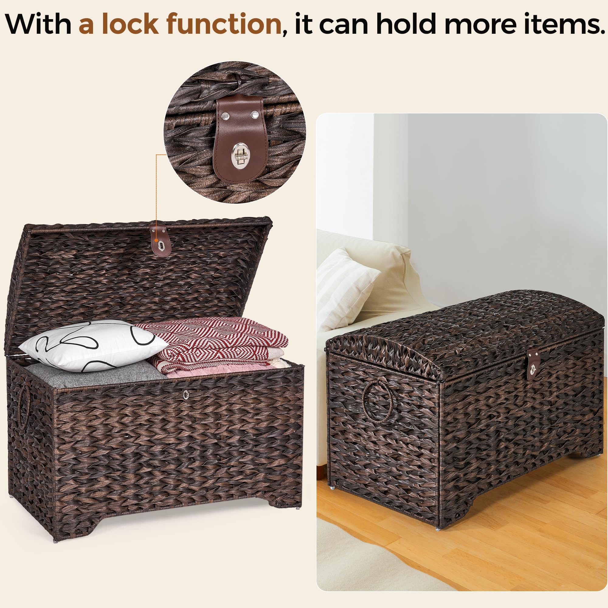 Honjourai 178L capacity storage bin ideal for clothing organization.