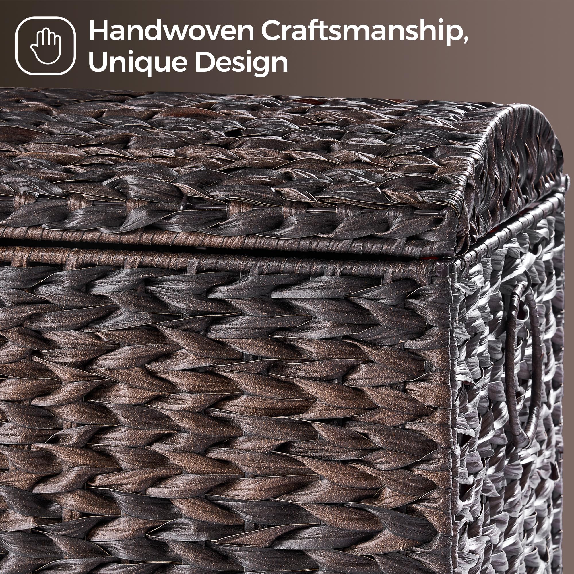 Honjourai large ring handles simplify moving full baskets.