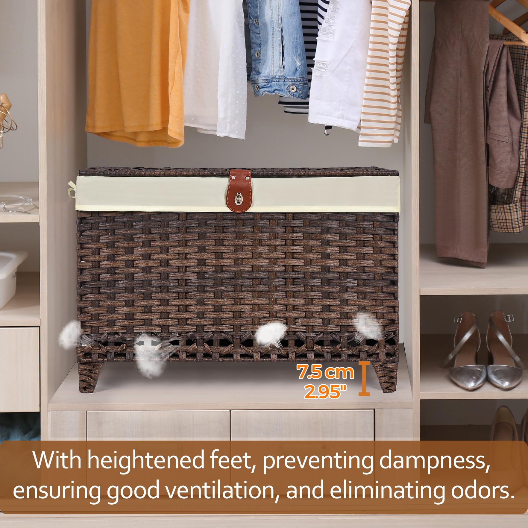 Honjourai liner attaches with a metal buckle to prevent slipping.