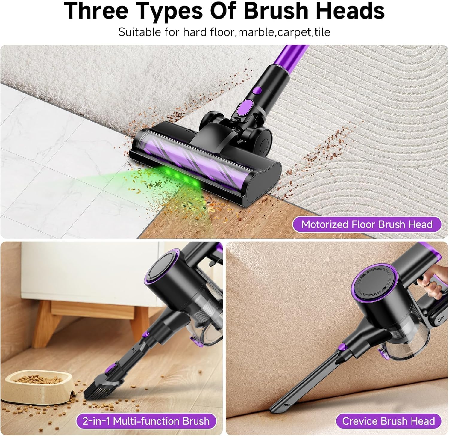 Honki S-shaped brush head with 180° horizontal rotation for flexible cleaning.