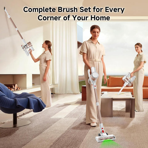 Honki bright LED headlights illuminate dark corners for precise cleaning.