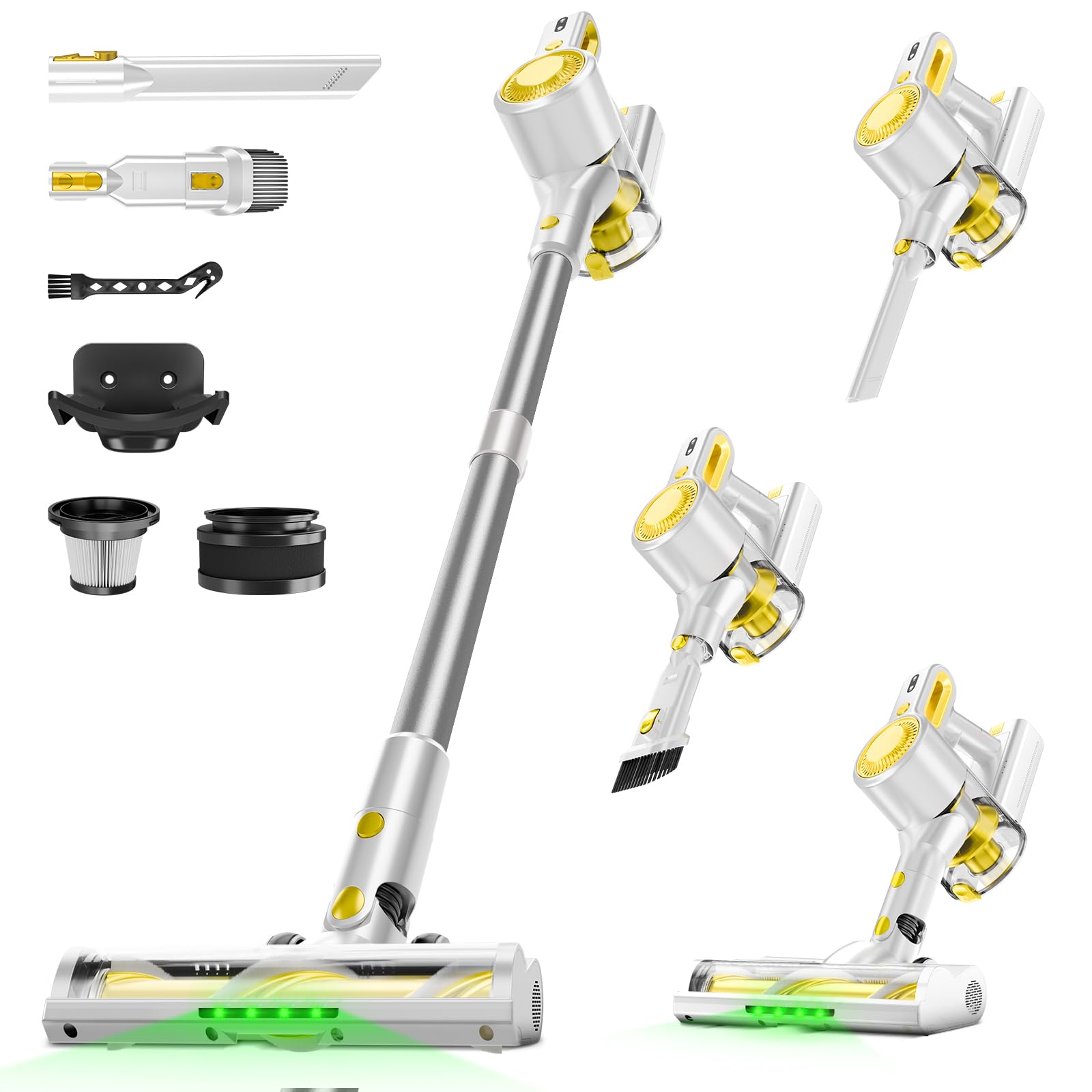 Honki cordless vacuum cleaner showing strong suction power for pet hair and crumbs