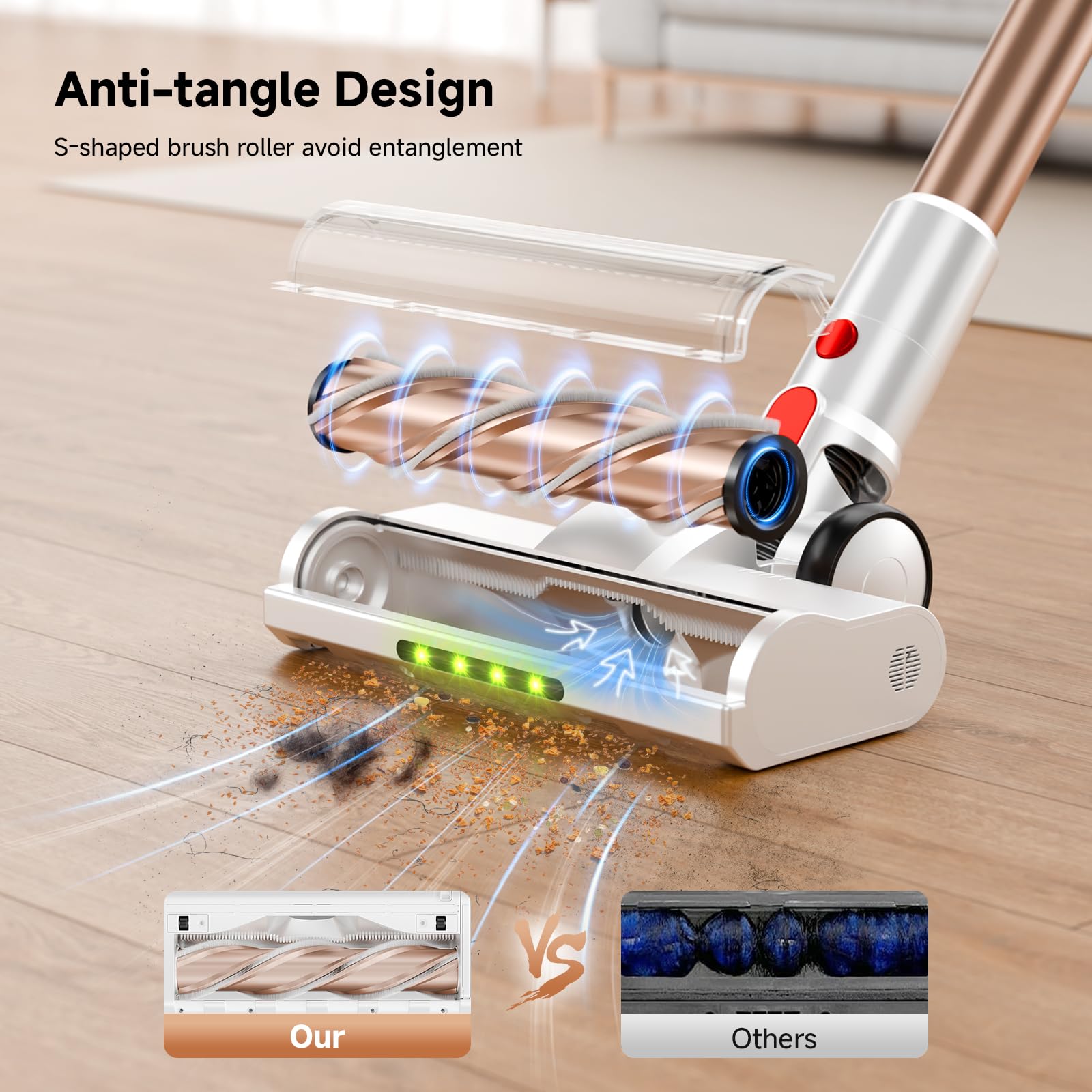Honki wall mount keeps the cordless vacuum neatly stored and charging.