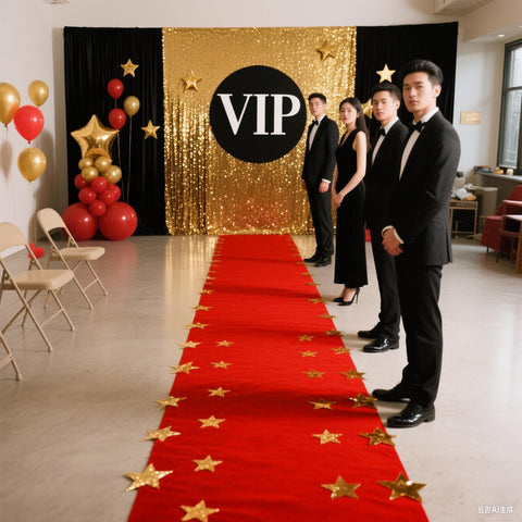 HONKKTHY 3x10ft red carpet runner covers long walkways elegantly.