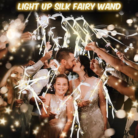 HONLYNE glow-in-the-dark fairy wands create magical ambiance at night events.