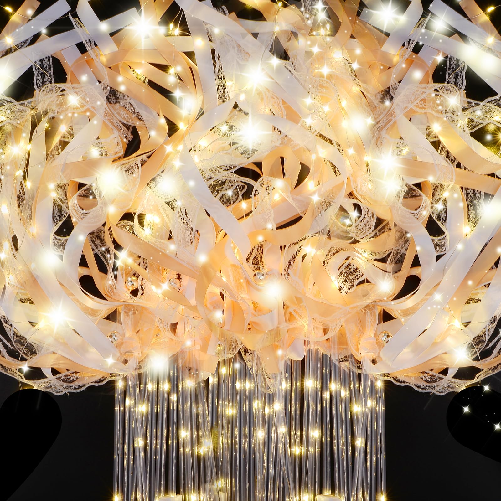 HONLYNE wedding wands with lights, 100 pieces, ideal for vibrant wedding send-offs