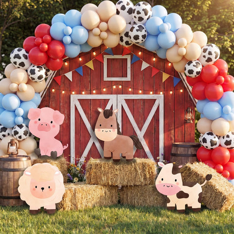 Honoson farm animals cutout goat; easy setup for themed party decor