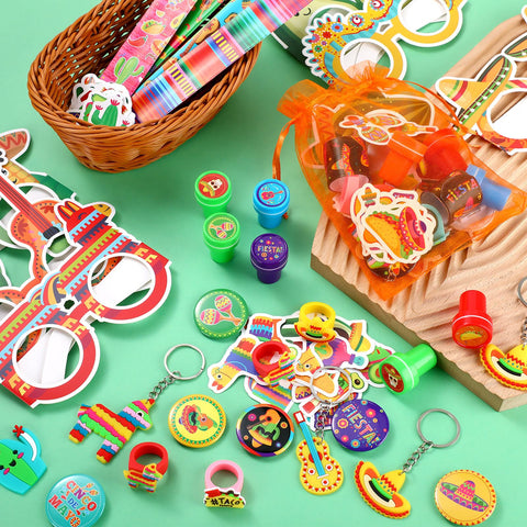 Honoson fiesta button pins boost decor and keepsakes for guests.