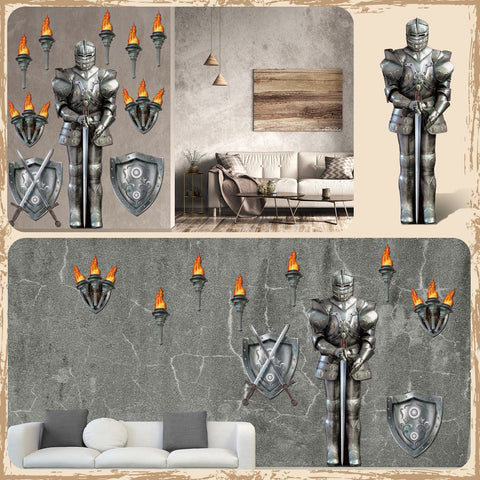 Honoson shield without sword standee highlights medieval decor themes.