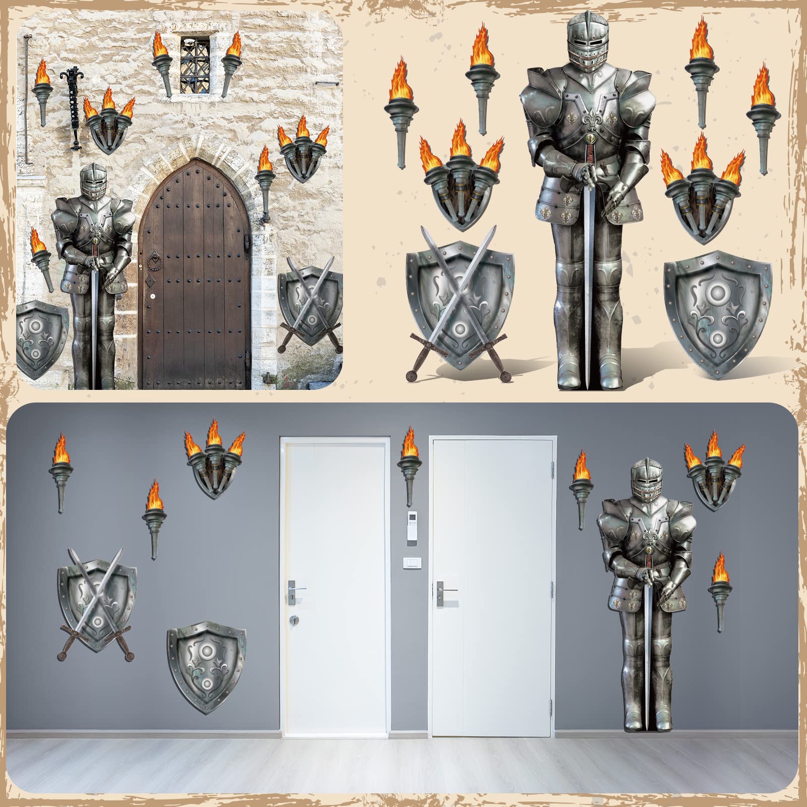 Honoson multiple torch standees create illuminated castle scenes and group photos.