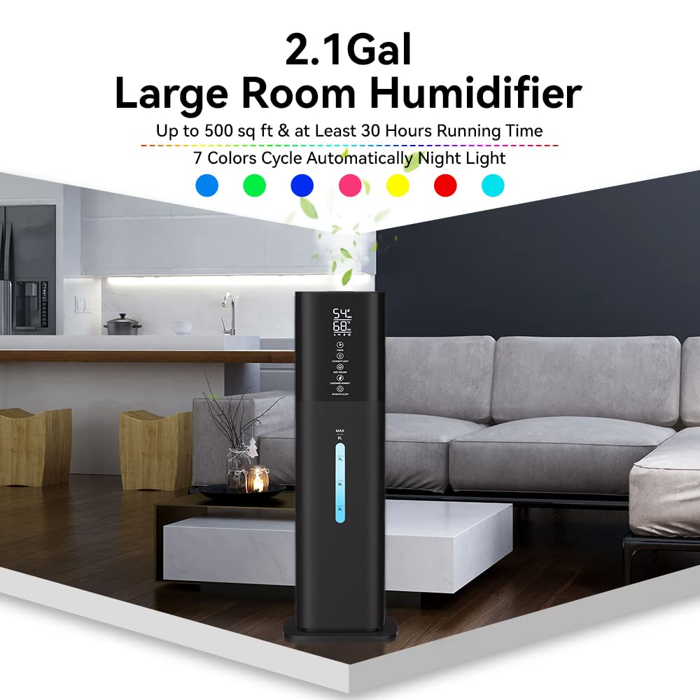 Honovos humidifier showing 360-degree nozzle directing mist where needed.