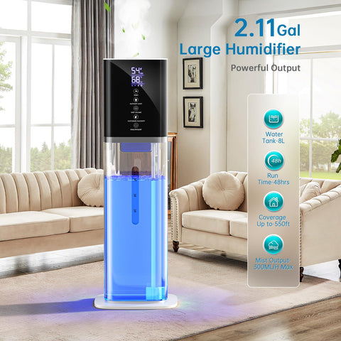 360° nozzle directing mist from Honovos humidifier