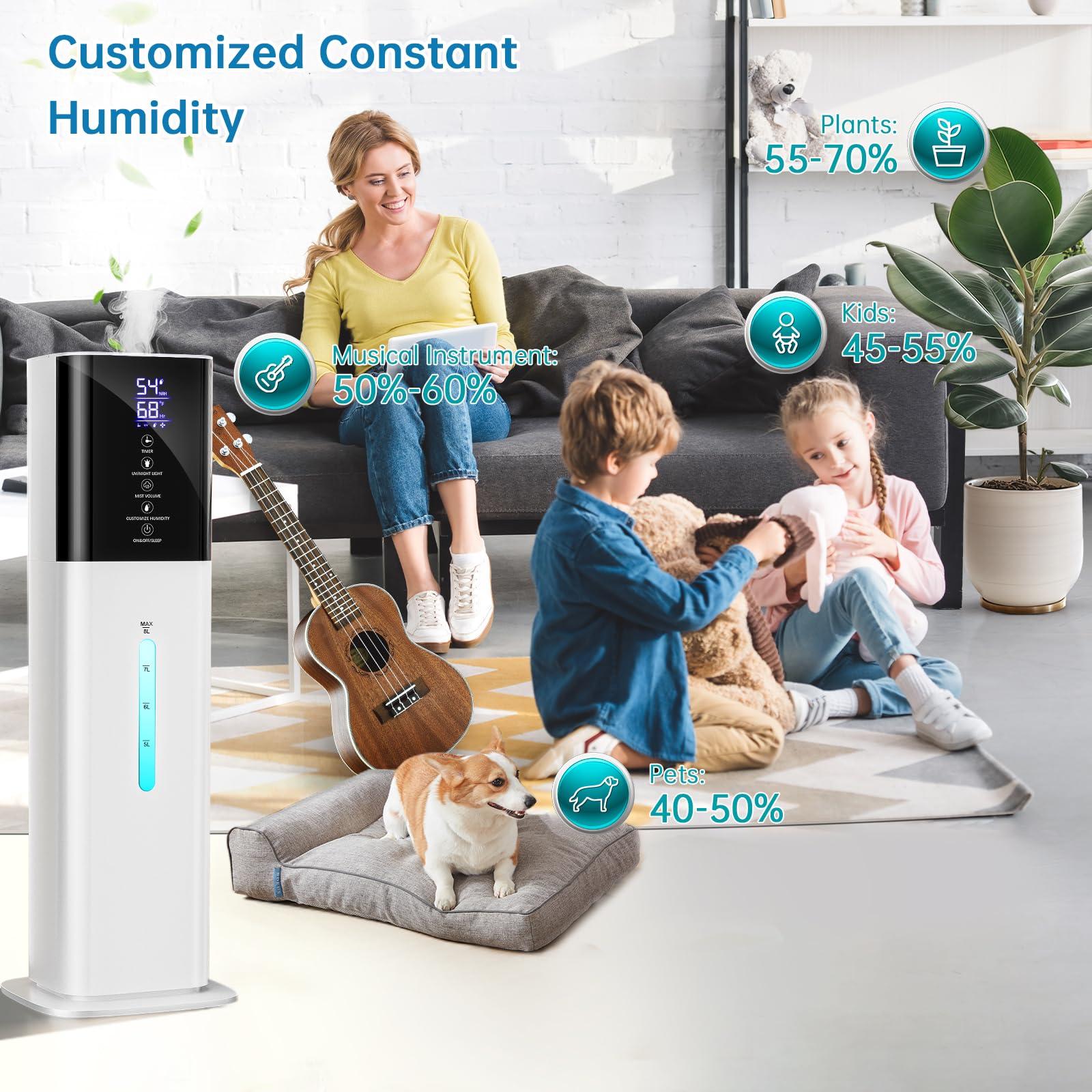 Honovos humidifier ideal for large rooms and living spaces