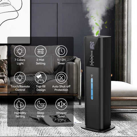 Honovos humidifier night light creates a calming ambiance in the room