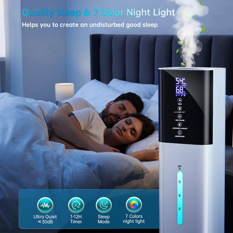 Quiet operation under 30 dB for bedtime use