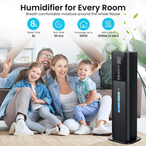 Honovos humidifier timer function for planned operation.