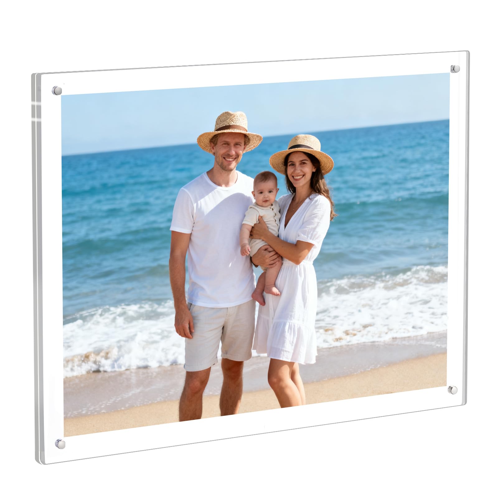 HONTUU acrylic wall mount frame 11x14 displaying certificates with frameless clarity